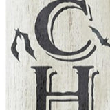 72" Black And White Solid Wood Welcome Home Halloween Witch Porch Sign