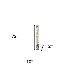 72" White Black And Orange Halloween Ghost Solid Wood Porch Sign