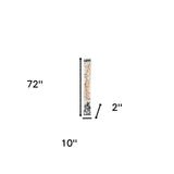 72" White Black And Orange Halloween Ghost Solid Wood Porch Sign