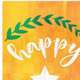 72" Orange Solid Wood Happy Harvest Scarecrow Porch Sign