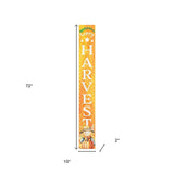 72" Orange Solid Wood Happy Harvest Scarecrow Porch Sign