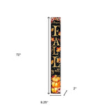 72" Black Gold And Orange Solid Wood Happy Fall Porch Sign