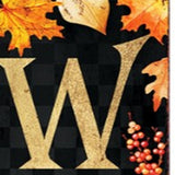 72" Black Gold And Orange Solid Wood Welcome Leaves Porch Sign