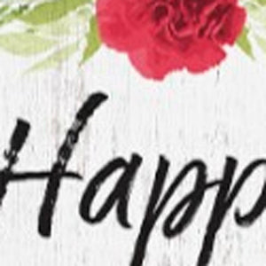 72" White Black And Pink Mother's Day Solid Wood Porch Sign