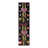 36" Black Gold And Pink Solid Wood Home Sweet Valentine's Day Porch Sign