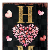 36" Black Gold And Pink Solid Wood Home Sweet Valentine's Day Porch Sign
