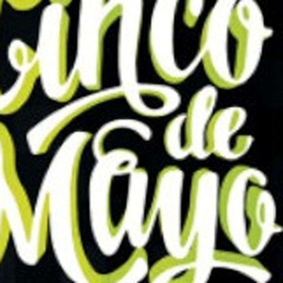 36" Black Green And Orange Solid Wood Cinco de Mayo Tree Porch Sign