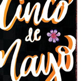 36" Black Red And Green Solid Wood Cinco de Mayo Tree Porch Sign