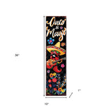 36" Black Red And Green Solid Wood Cinco de Mayo Tree Porch Sign