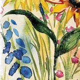 36" White Yellow Blue And Green White Solid Wood Sunflowers Porch Sign