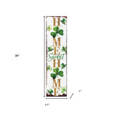 36" Gold Green And White Solid Wood Home Sweet St Patrick's Day Porch Sign
