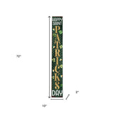 72" Gold Green And White Solid Wood Happy St Patrick's Day Porch Sign