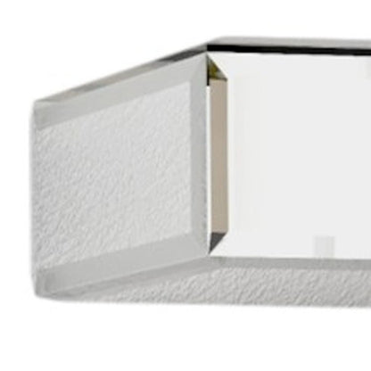 Set Of Three Silver Glass Wall Mounted Floating Shelf