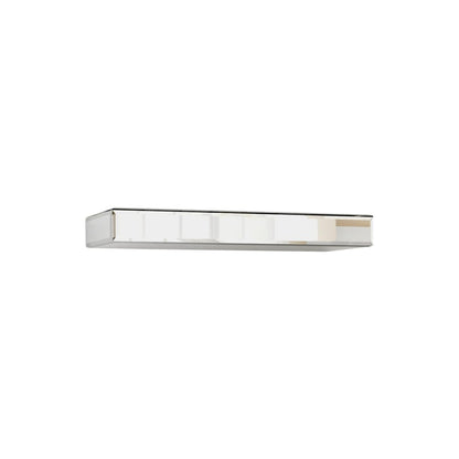 Set Of Three Silver Glass Wall Mounted Floating Shelf