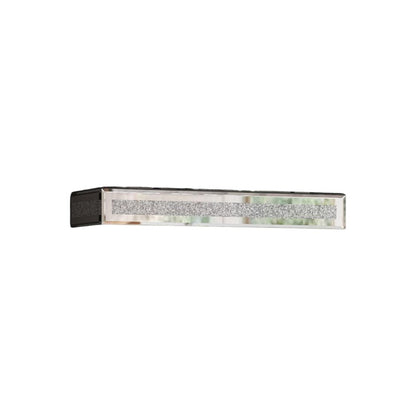 Set Of Six Silver Glass Wall Mounted Floating Shelf With Faux Crystals