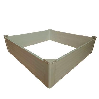 44" X 44" Tan Heavy Duty Plastic Square Raised Garden Bed