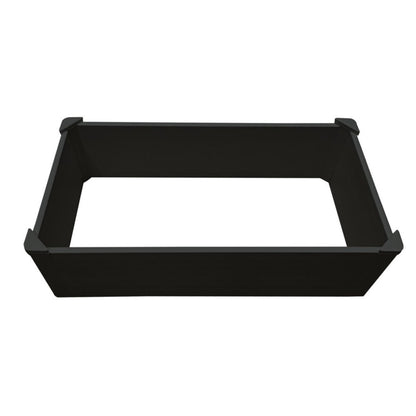 44" X 22" Black Heavy Duty Plastic Rectangular Raised Garden Bed