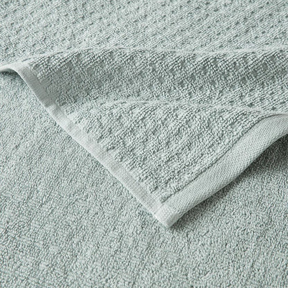 Set of Six Sea Green Cotton Honeycomb Waffle Towel Set
