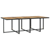 vidaXL 13 Piece Patio Dining Set with Cushions Poly Rattan Black-4