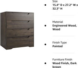 Modern 4-Drawer Dresser in Dark Brown-1