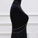Fashion Trendy Chain Jewelry Accessories Sexy Simple Cross Body Chain Integrated Chain Body chain colar Jewelry Gifts for Women