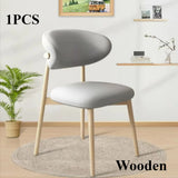 Cafe lounge chair, upholstered dining chair, curved back cushion, modern armless dining side chair