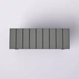 Grey Wood 2-Shelf Shoe Rack Storage Bench For Entryway or Closet-3