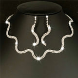 Fashion Wedding Bridal Jewelry Sets For Women Rhinestone Austrian Crystal Jewelry Set Bracelet