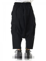 Men's new menswear fashion hair stylist fashion trend casual nine point halen pants low crotch plus size clothing