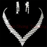 Fashion Wedding Bridal Jewelry Sets For Women Rhinestone Austrian Crystal Jewelry Set Bracelet
