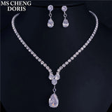 Fashion Wedding Bridal Jewelry Sets For Women Rhinestone Austrian Crystal Jewelry Set Bracelet