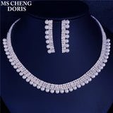 Fashion Wedding Bridal Jewelry Sets For Women Rhinestone Austrian Crystal Jewelry Set Bracelet
