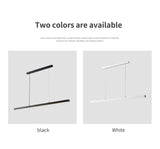 Minimalist modern chandelier—sleek strip light for dining rooms, bars, or office spaces.