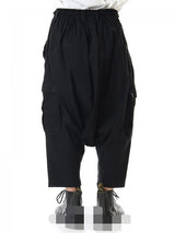 Men's new menswear fashion hair stylist fashion trend casual nine point halen pants low crotch plus size clothing