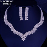 Fashion Wedding Bridal Jewelry Sets For Women Rhinestone Austrian Crystal Jewelry Set Bracelet