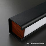 Minimalist modern chandelier—sleek strip light for dining rooms, bars, or office spaces.