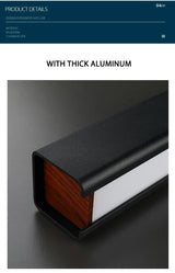 Minimalist modern chandelier—sleek strip light for dining rooms, bars, or office spaces.