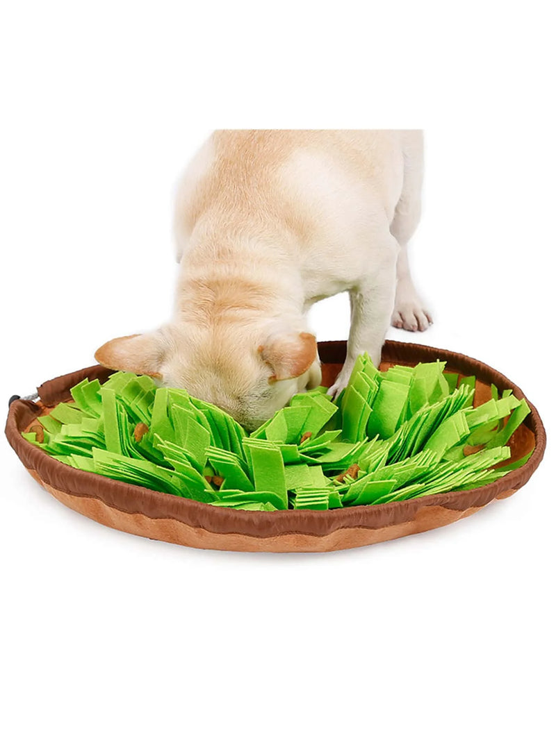 Dog Snuffle Mat - Slow Feeding & Nosework Training Toy for Stress Relief and Foraging Play