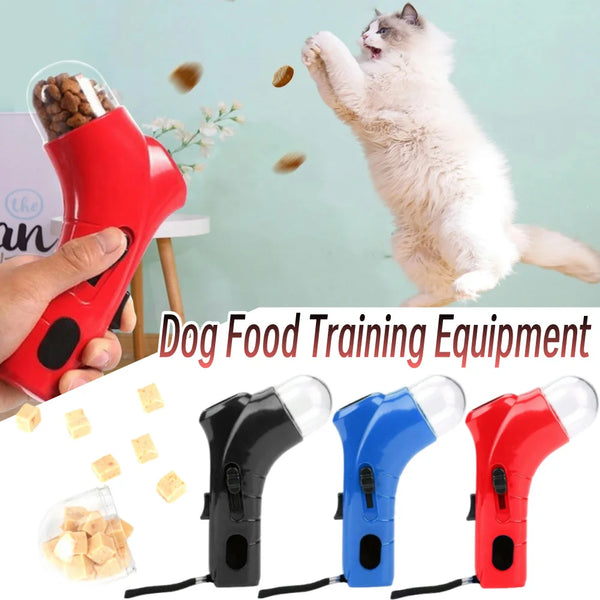 Interactive Pet Treat Launcher - Food Dispenser Gun for Dog & Cat Exercise and Trainin
