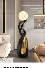 Abstract Art Statue - Nordic Living Room Floor Sculpture, Luminous Home Decor Ornament, Housewarming Gift