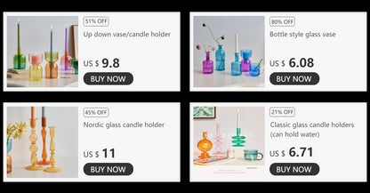 Nordic Glass Vase - Stylish Home Decor for Room or Desktop Flower Display