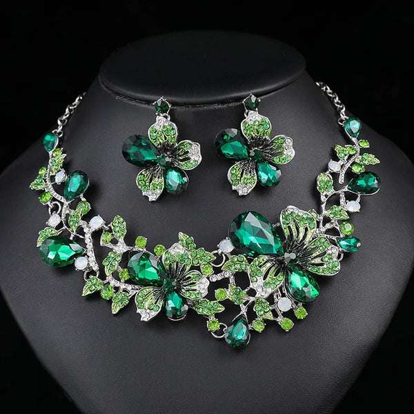 Accessories Retro Necklace Set Women's Luxury Crystal Banquet Dress Accessories
