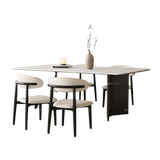 Mobile Nordic extending dining table—ideal for restaurants and living rooms, combining style and functionality."