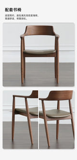 "Luxury Italian-style wooden dining table—modern, waterproof, and perfect for kitchen or living spaces.