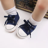 5-Colors Classic Baby Shoes Boys Baby Girls Casual Canvas Sneakers Lace Up Infant Toddler Rubber Anti-slip Newborn Baby Shoes