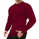 Men's fashion small check Waffle youth crew-neck jacquard check hoodie