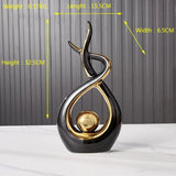 Nordic Ceramic Figurines - Living Room or Desk Decor Statues, Feng Shui Ornaments