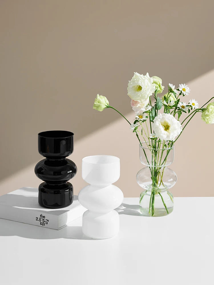 Nordic Glass Vase - Stylish Home Decor for Room or Desktop Flower Display