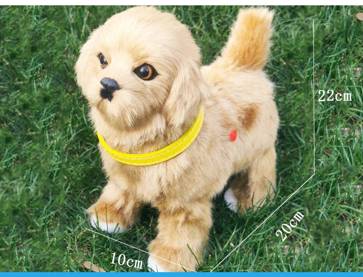 Voice-controlled electric dog toy plush with music, perfect for kids and as a gift.