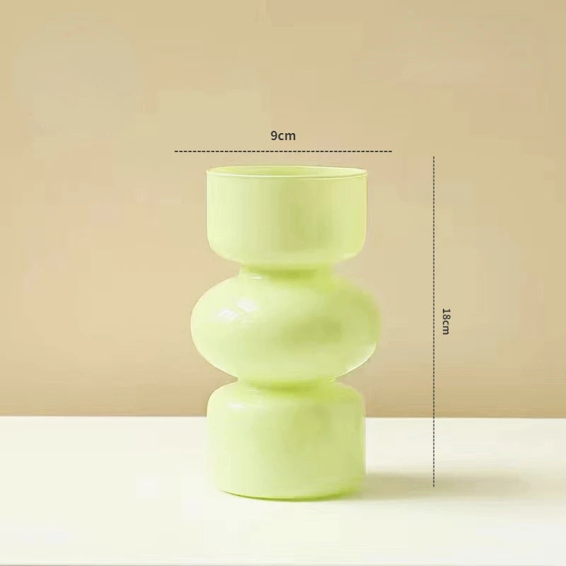 Nordic Glass Vase - Stylish Home Decor for Room or Desktop Flower Display